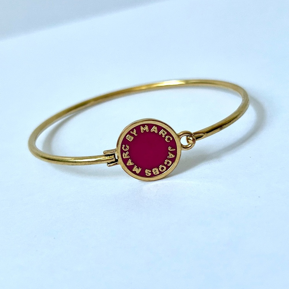 Marc Jacobs Gold and Pink Bangle Bracelet